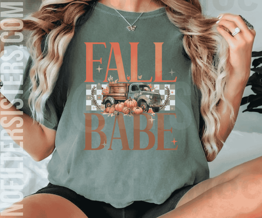 Fall Babe' T-shirt in Forest color - unisex - for women and men 