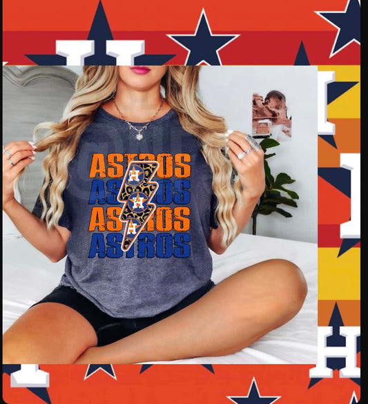 Houston Astros Tee-Leo Bolt,houston astros tshirt