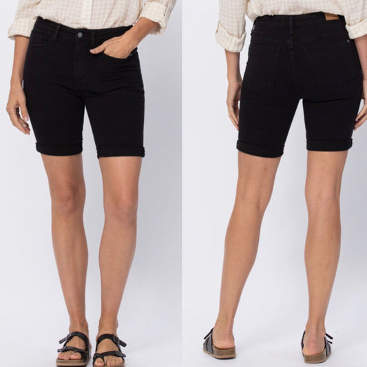 Back To Black Judy Blue Bermuda Shorts