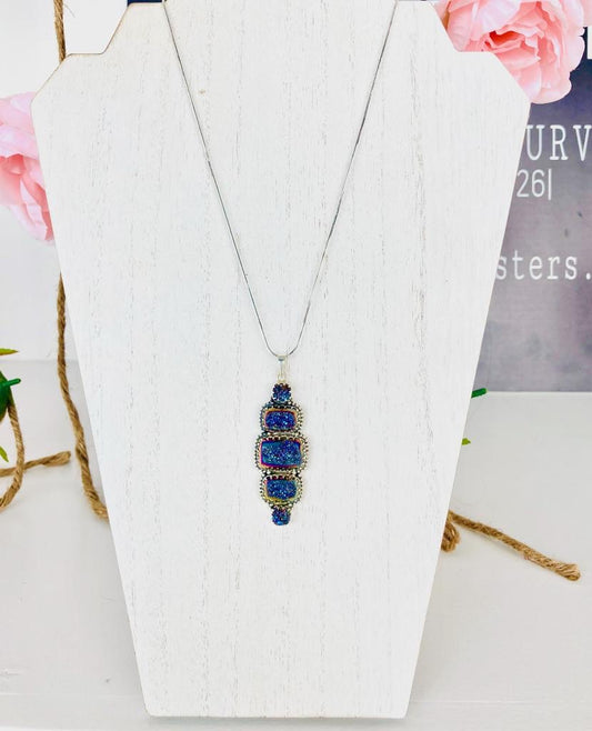 Mystic Druzy Crawler Necklace