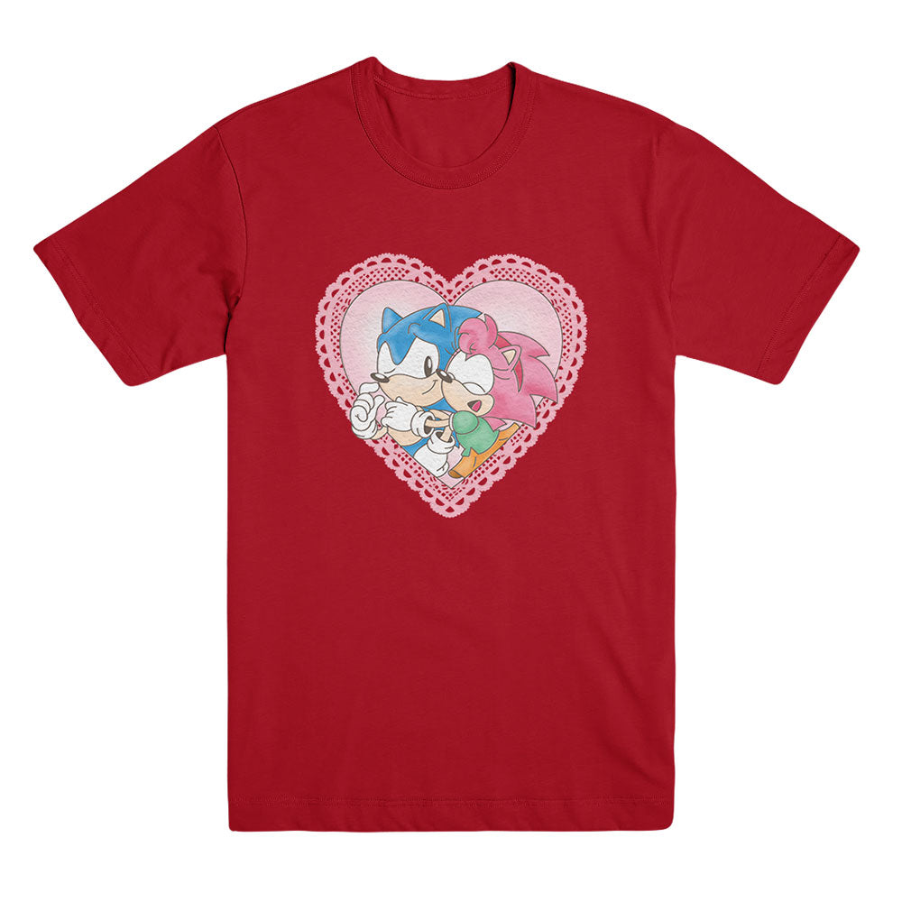 Sonic and Amy Heart Red Tee - Sega Shop product image