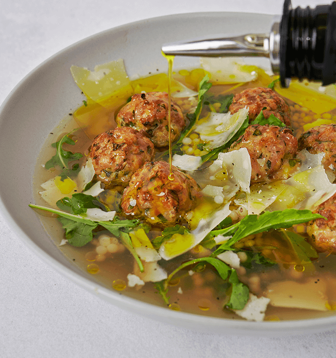 Italian Wedding Soup with Lemongrass & Basil OLIVE OIL
