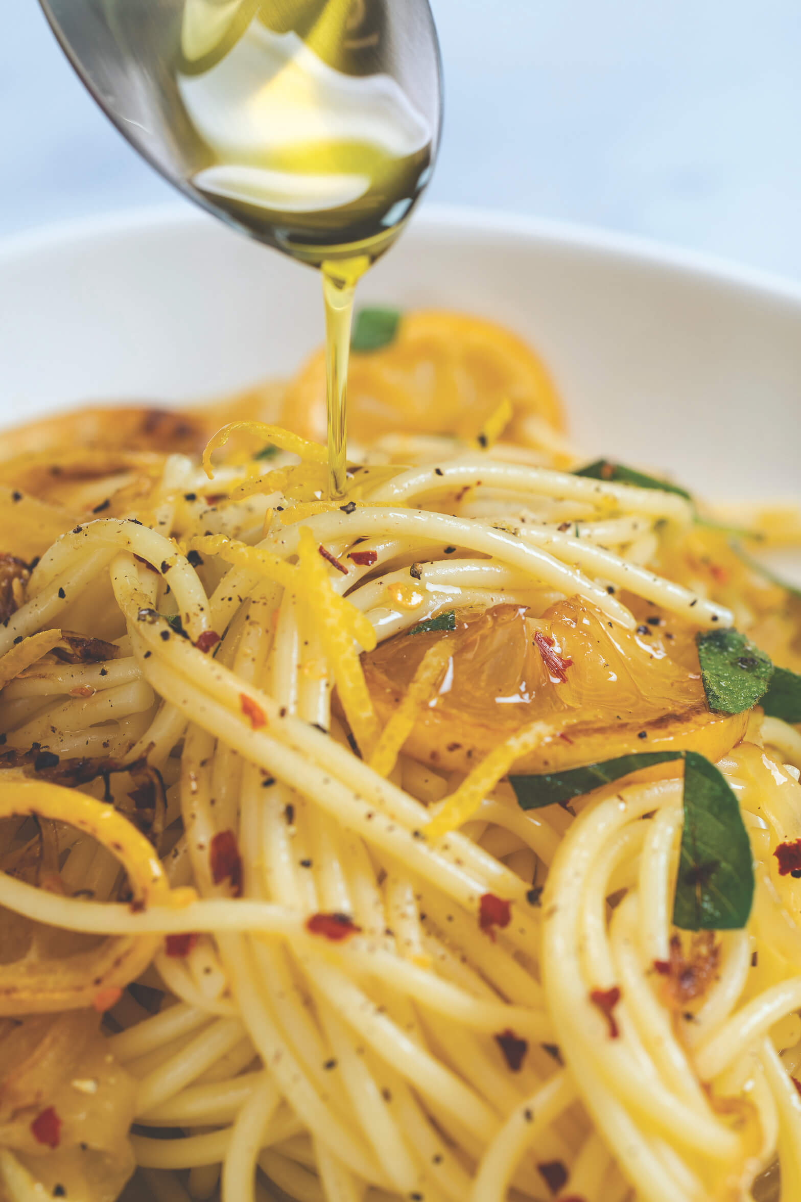 lemon and olive pasta