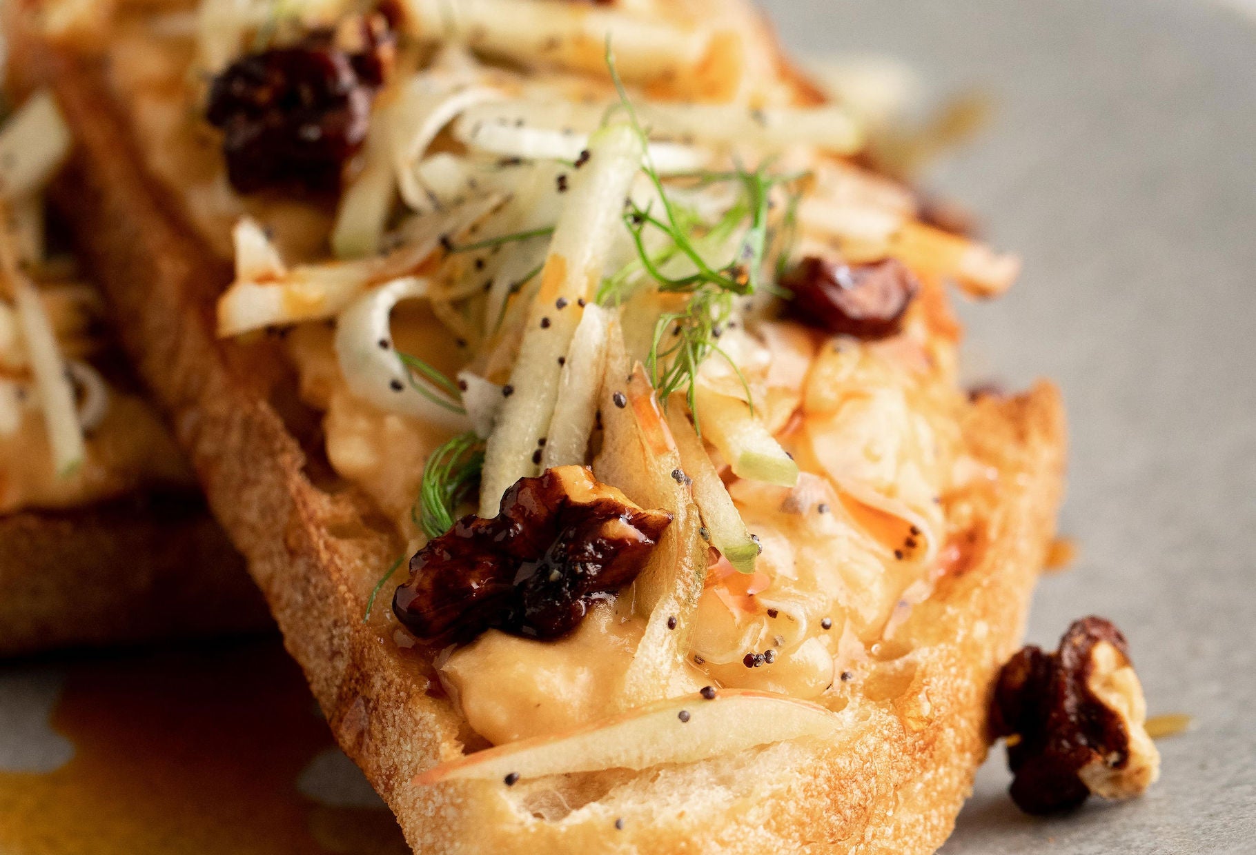 toast with fennel and apple