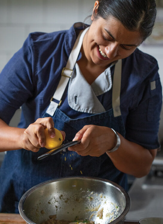 Chef Silvia cooking