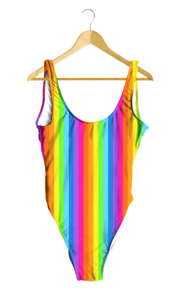 Rainbow Thin Striped One-Piece – CoreyPaigeDesigns