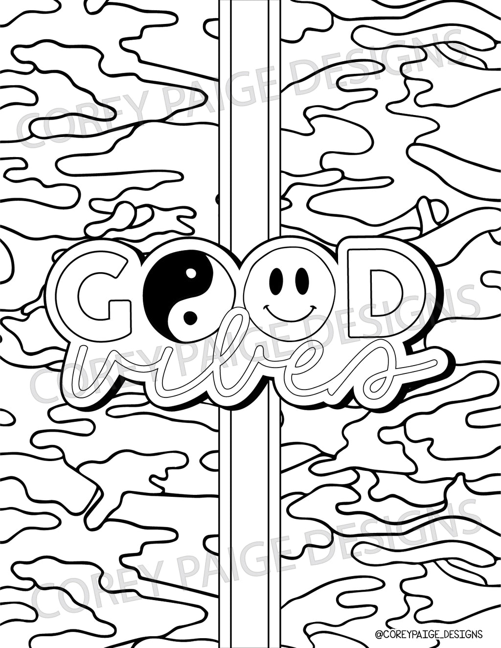 Good Vibes Coloring Sheet Pack