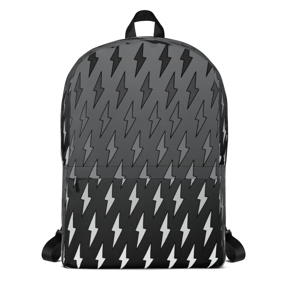 Download Gray Ombre Lightning Bolts Backpack