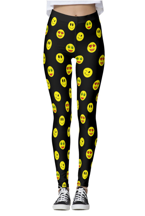 Tilted Happy Face Leggings