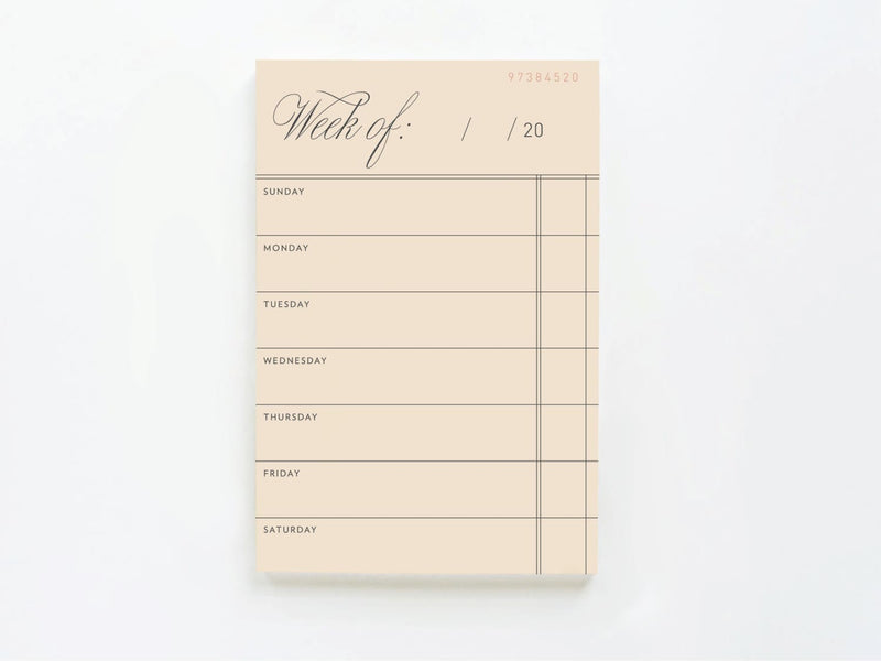 Vintage Weekly Planner from onderkast studio