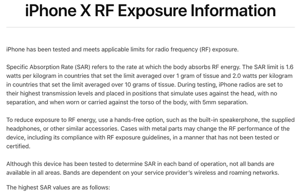 RF Exposure Information Apple