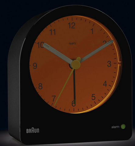 New Braun Always Lit Clock Analog Alarm