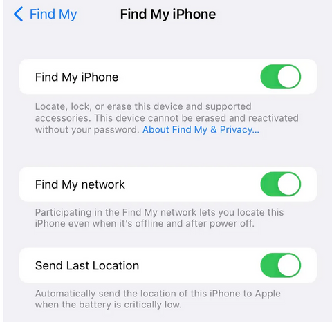 Disable iPhone Tracking With Phone off