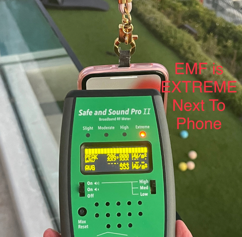 emf level at iphone radiation