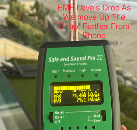 how high is EMF from iphone?