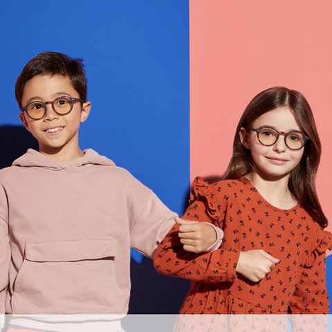 kids cute blue blocking glasses