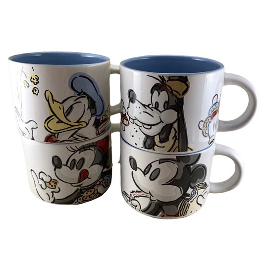 2014 Disney 3D Coffee Mug Cup by Jerry Leigh Mickey Donald Goofy Pluto