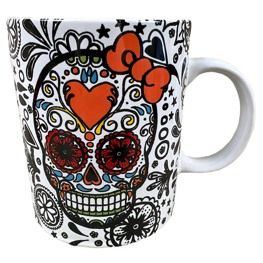 NOVA Black Floral Skull Halloween Mama Coffee Mug