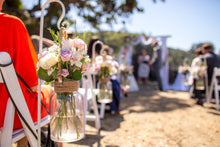 Hanging Jars with rope handles - small 