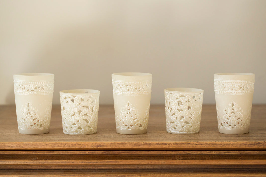 Votives Faux Ivory