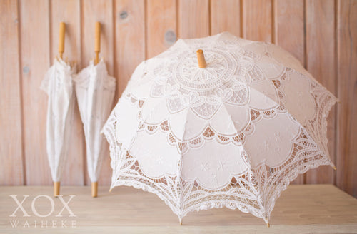 Parasols White Lace