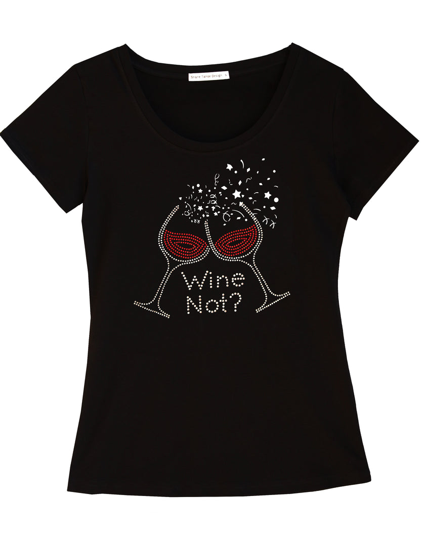 Rhinestone Wine Shirts Funny Drinking And Wine Lovers T Shirts