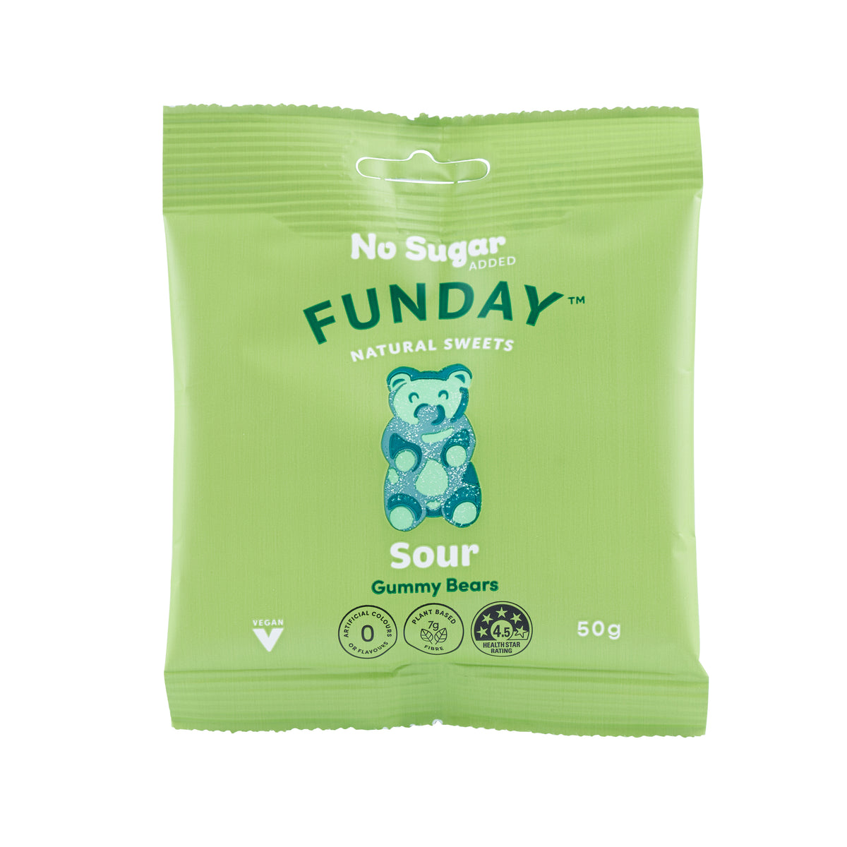 Funday Natural Sweets Gummy Bears Sour Vegan 50g – Organics on a Budget