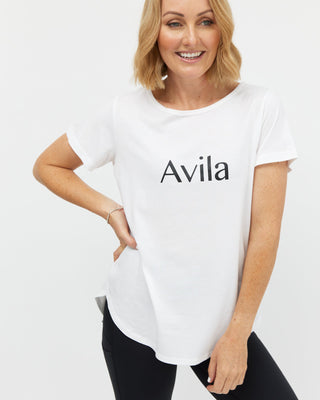 Avila logo T-shirt -White, Avila the label