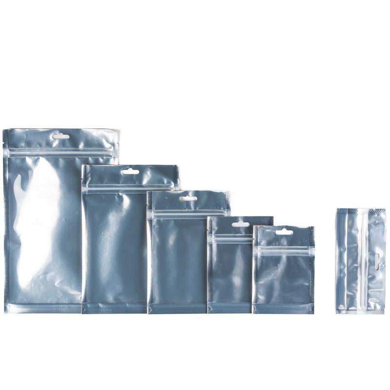 Mylar Bag 1/4oz Black/Clear 1000 count 1/4oz Size 4.8" x 7" x 2.36