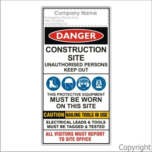 Construction Site Multiple Signs 2 – Border Lifting & Safety Pty Ltd