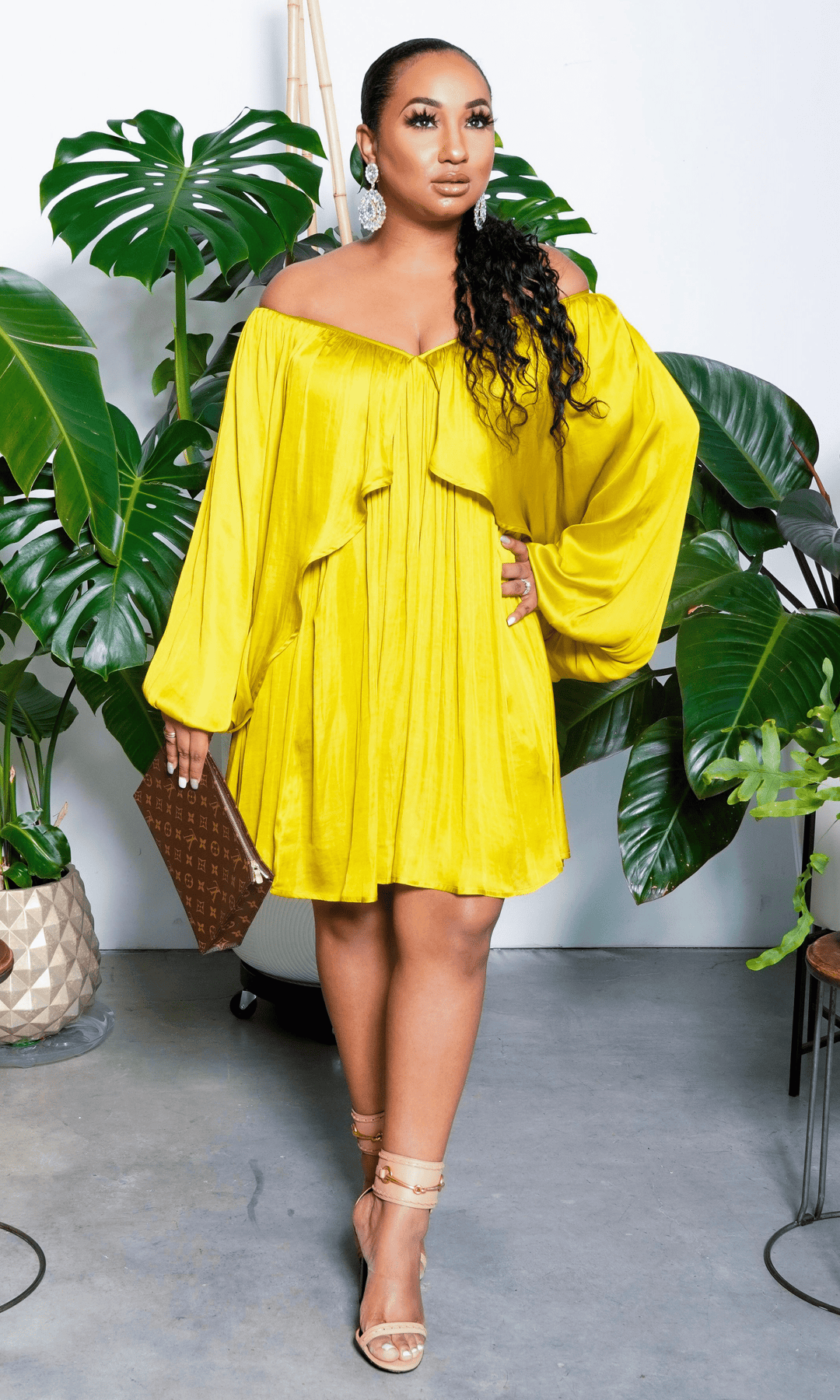 She's Classy l Flow Dress - Chartreuse | Cutely Covered