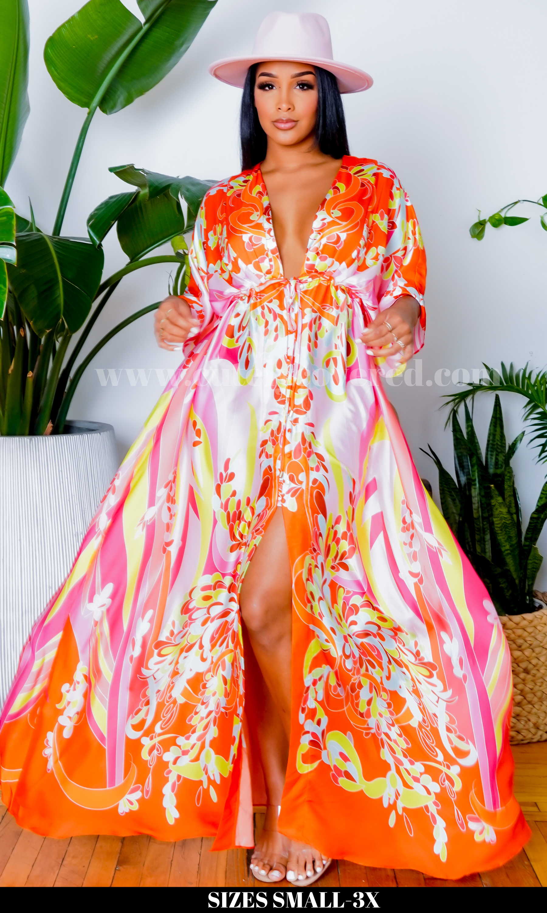 Image of Take Me To Paradise |Satin Kimono Dress