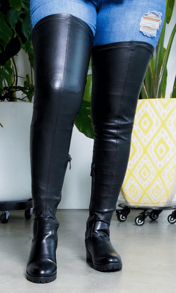 Image of She's Killing It 2| Thigh High Flat Stretch Boots