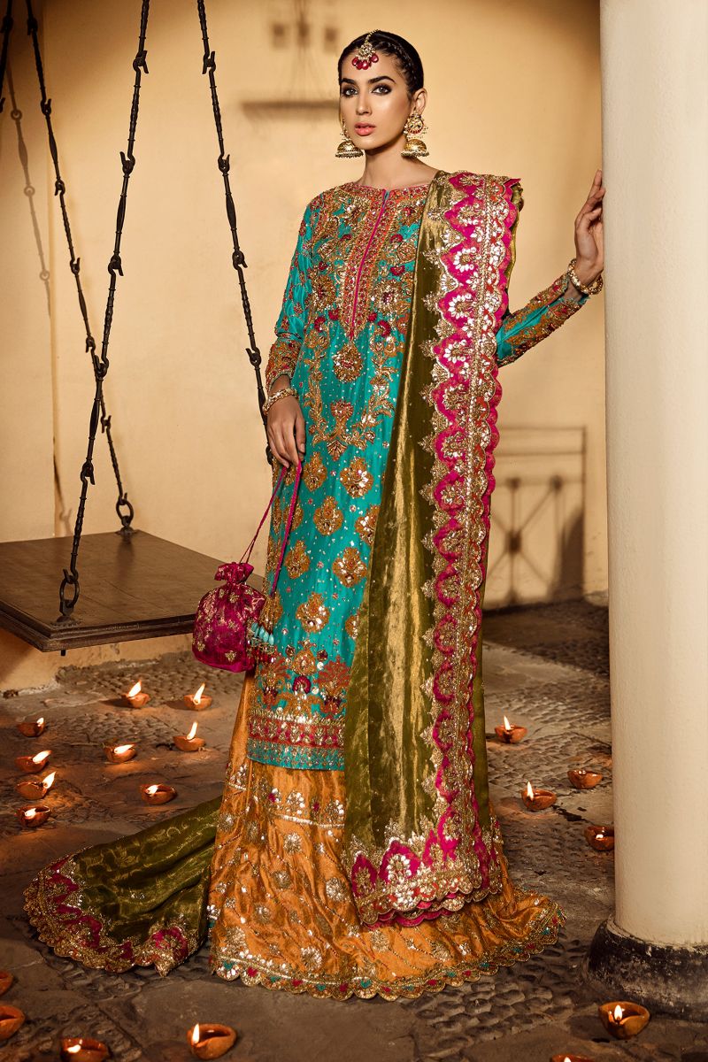Mehndi Shararas - Appelle Fashion