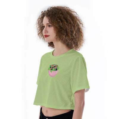 Camiseta corporada verde suave, taza de recorte ensalada verde suave, de ensalada verde suave camiseta de cultivo | kayzers