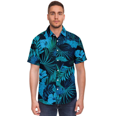 Mylivingdreamstore Men's Tropical Print Shirt and Shorts Set