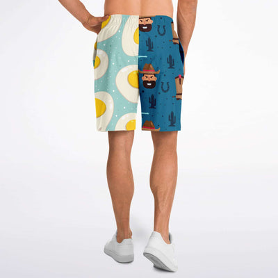 Cowboy And Eggs Fashion Long Shorts For Men - kayzers