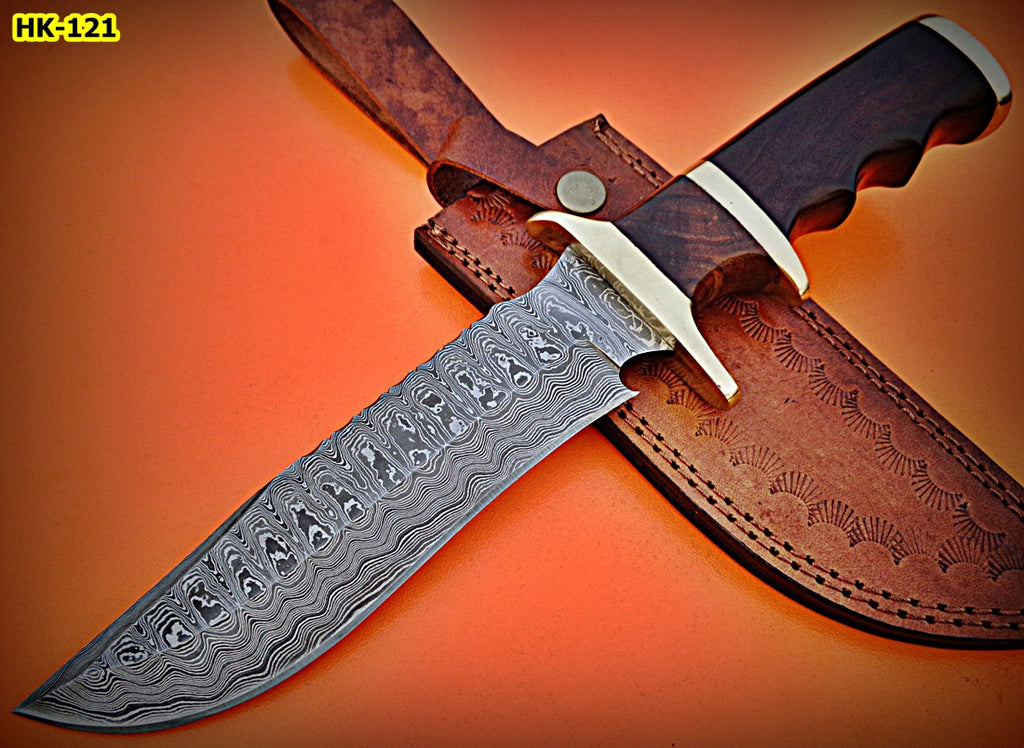 RG-72 Handmade Damascus Steel 12 Inches Hunting Knife - Perfect Grip R ...