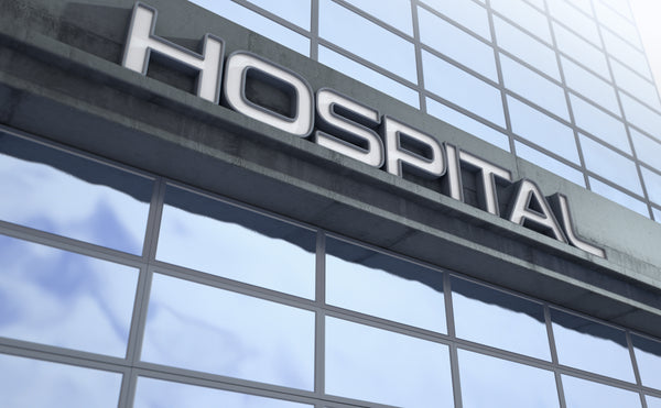 the name hospital outside a building