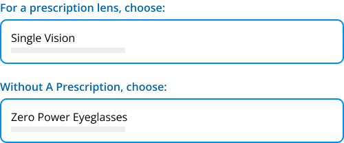 Lens selection illustration