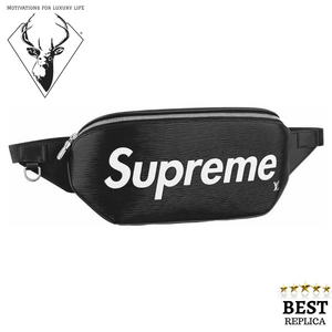 supreme black bum bag