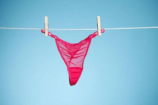 Thong pegged to a washing line