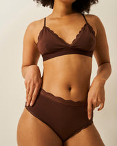 High Rise Knicker Four Pack - Cocoa Nav Image 3