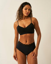 High Rise Knicker - Black Nav Image 3