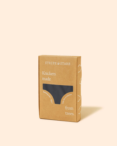 Brazilian Knicker - French Navy  Sustainable TENCEL™ Lace Underwear –  Stripe & Stare