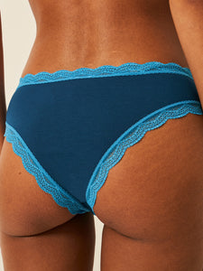 Brazilian Knicker - Midnight Neon Blue