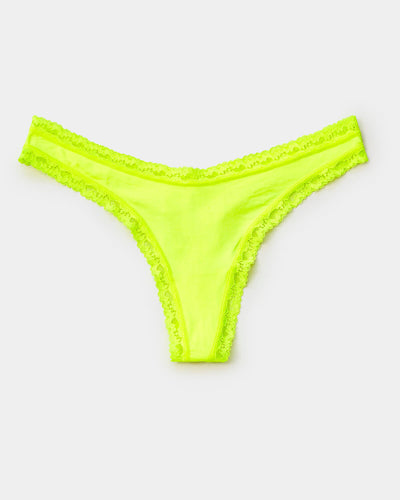 Thong Four Pack - Neon Brights  Sustainable TENCEL™ Lace