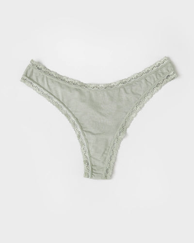 MP Women's Cotton Thong - Grey Marl