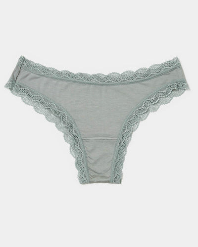 Gracie Lace Maternity Underwear in Bamboo in Marl Grey