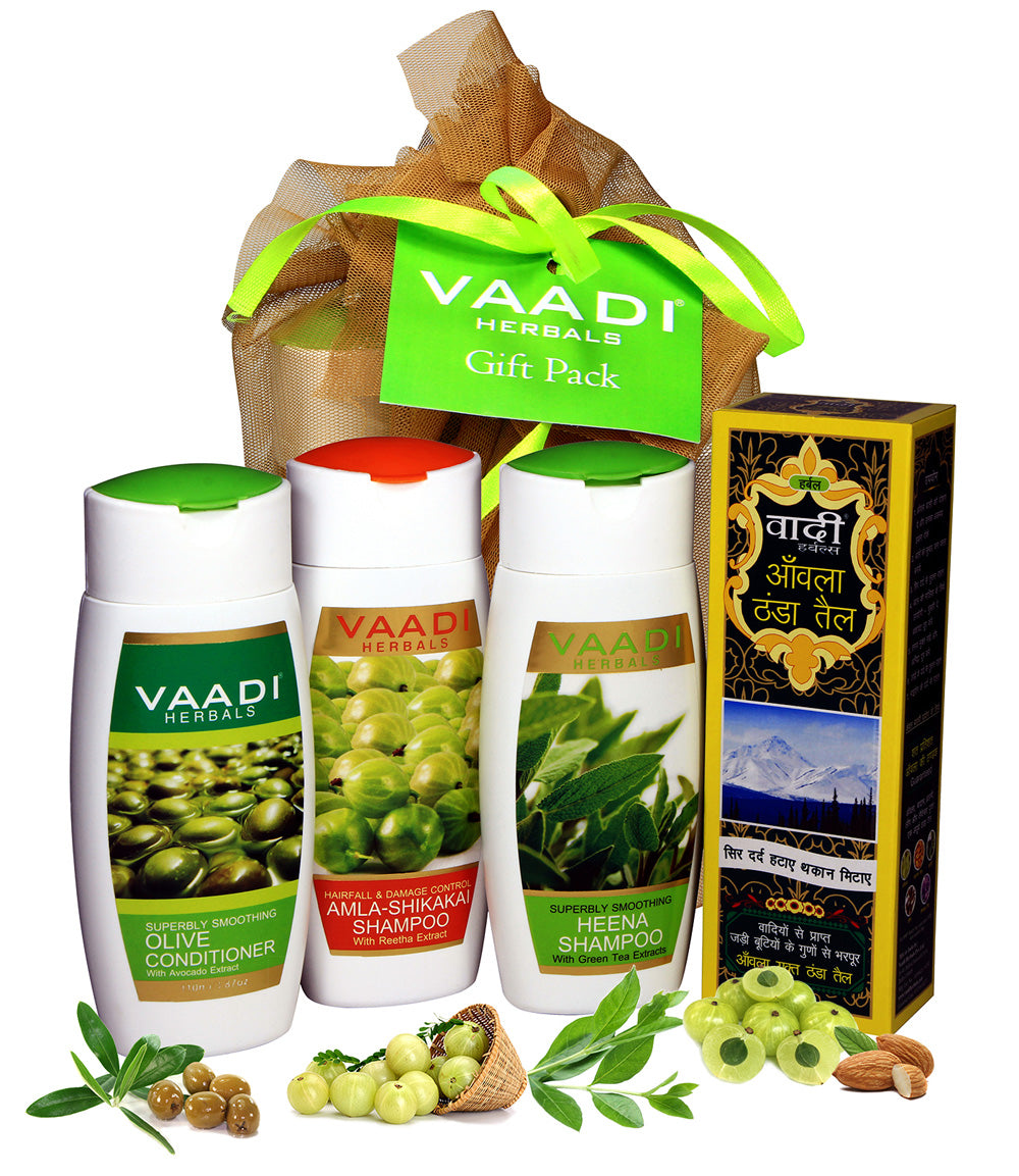 Download Shiny Hair Gift Pack (430 gms) — Vaadi Herbals India